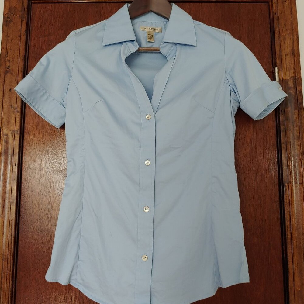 Banana Republic Factory Short-Sleeve Fitted Business Shirt